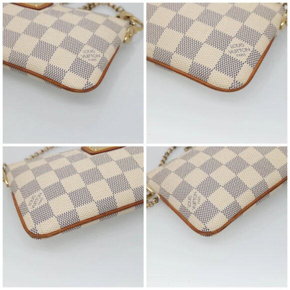 LOUIS VUITTON Damier Azur Pochette Mira MM Accessory Pouch LV Auth - Picture 15 of 16
